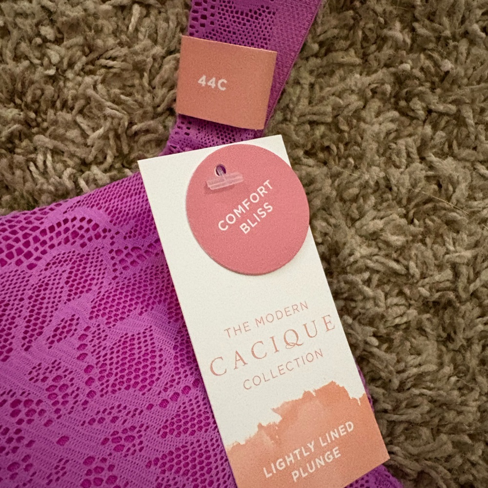 Cacique Comfort Bliss Lightly Lined Plunge Bra - Picture 2 of 3